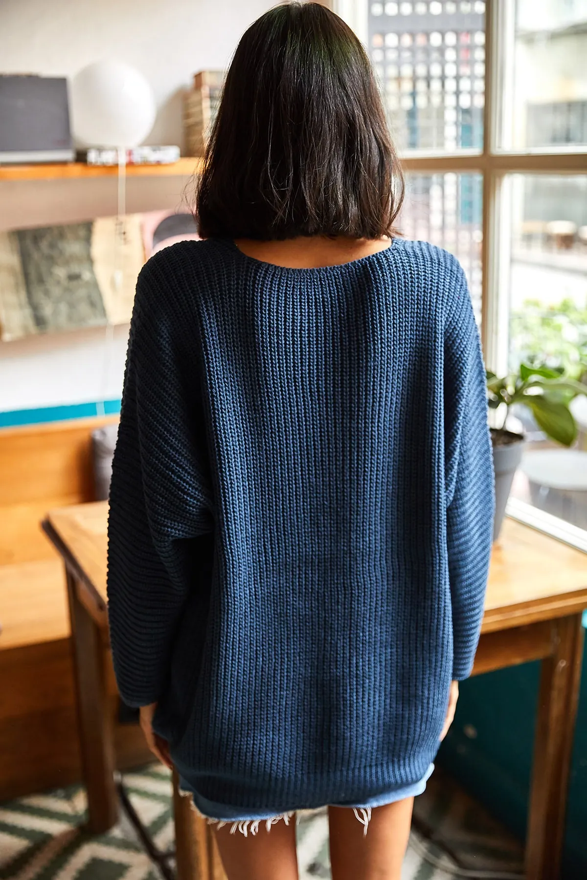Olalook  Thessaloniki Strickpullover in Übergröße mit V-Ausschnitt