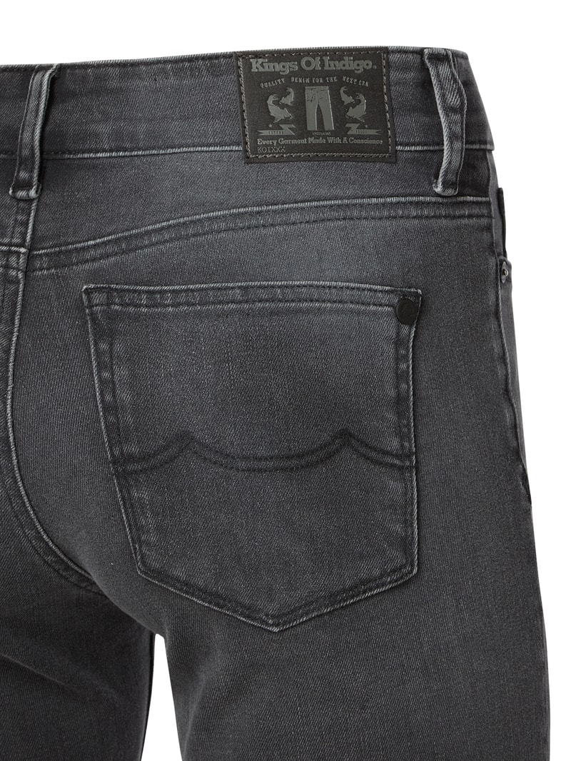 Super Slim Fit High Rise Jeans mit Stretch-Anteil Modell 'Juno' in dunkelgrau