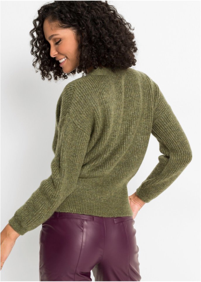 Oversized-Pullover in Wickeloptik