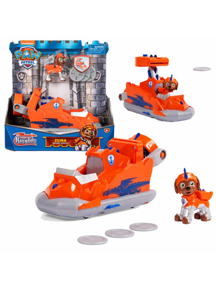 Paw Patrol Fahrzeug Rescue Knights | Paw Patrol | Deluxe Auto mit Spiel-Figur in Zuma günstig kaufen onesize