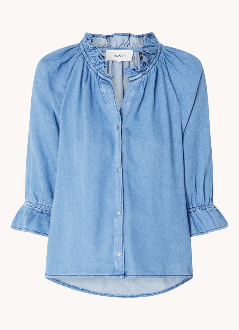 ba&sh Draco blouse with trumpet sleeves