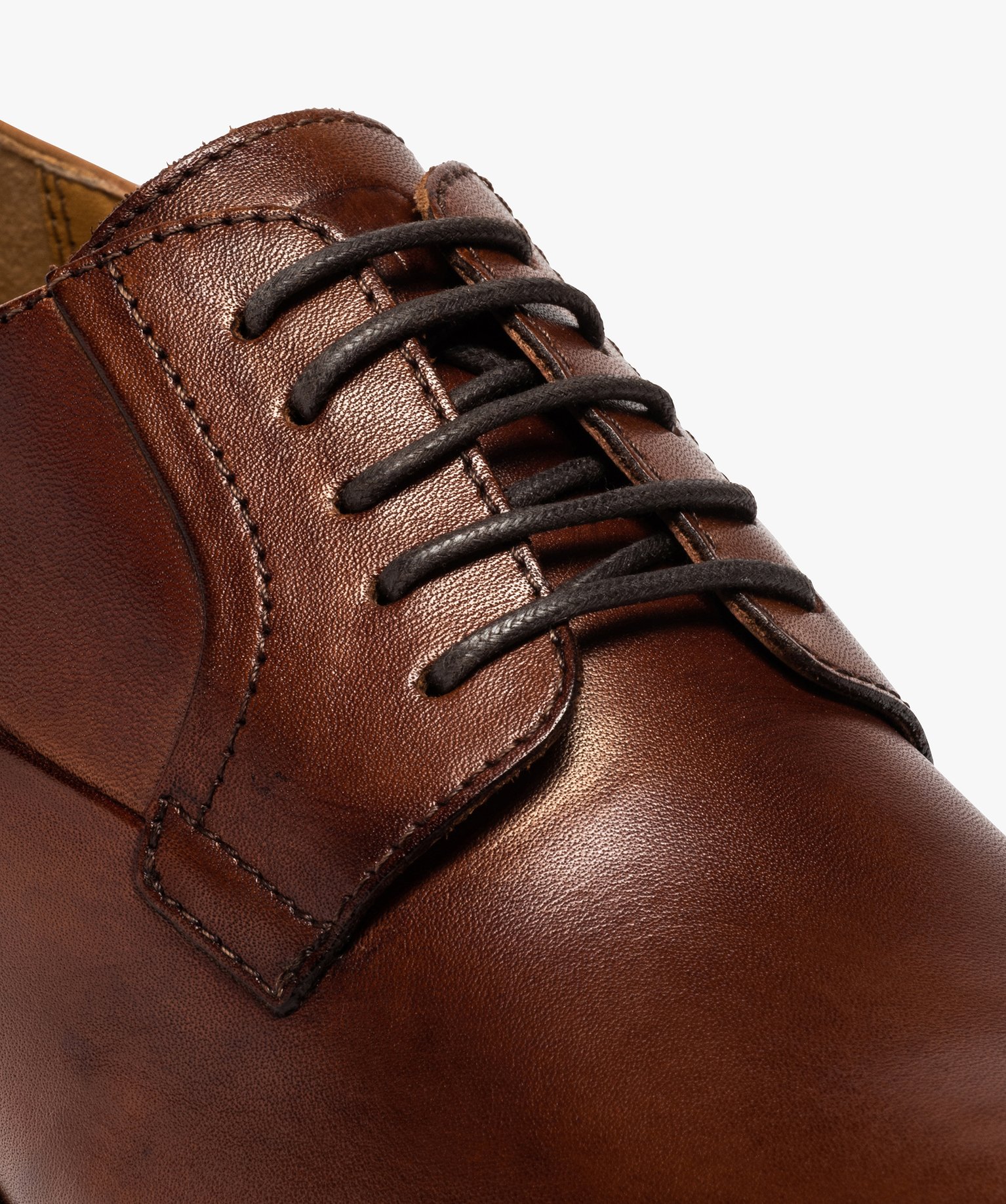 Derbies homme unis en cuir à bout amande – Pierre Cardin camel | GEMO