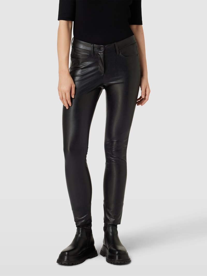 Lederhose im 5-Pocket-Design Modell 'RAY' in schwarz