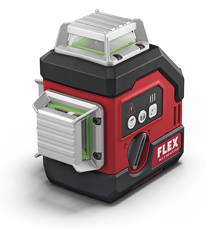 Flex-tools 521620 ALC 3/360-G/R 10.8 Basic 360° krydslinjelaser med modtagertilstand ekskl. batterier og oplader