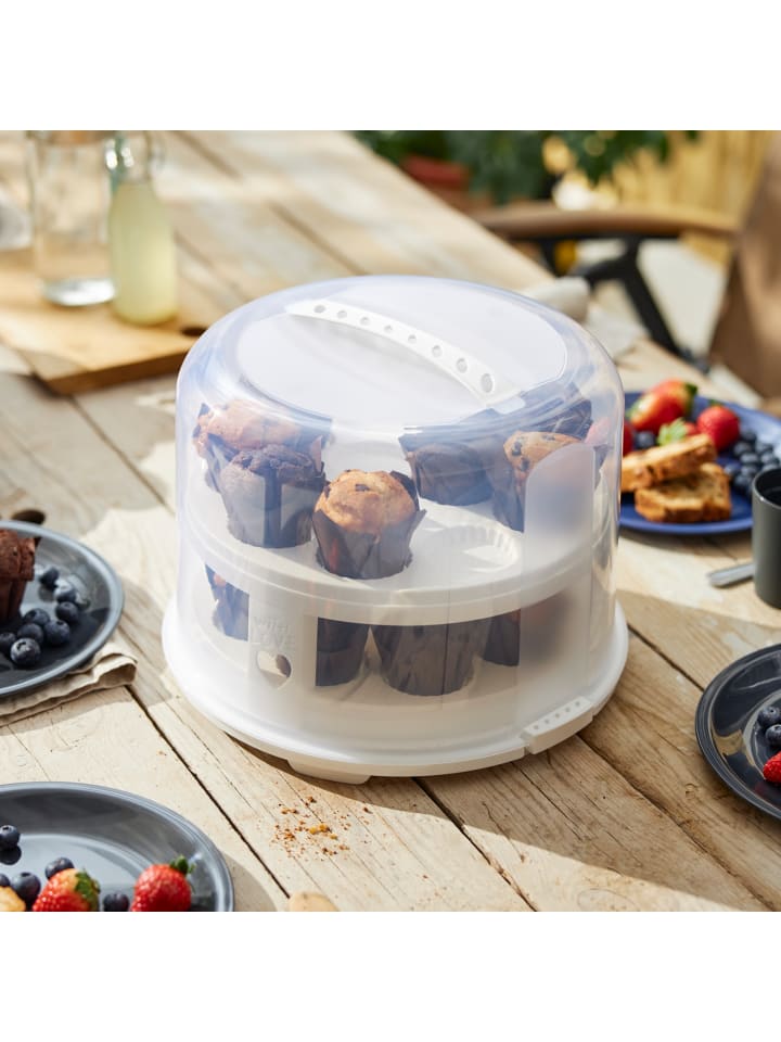 Rotho FRESH Tortenglocke hoch mit Trays in Transparent / Weiß günstig kaufen onesize