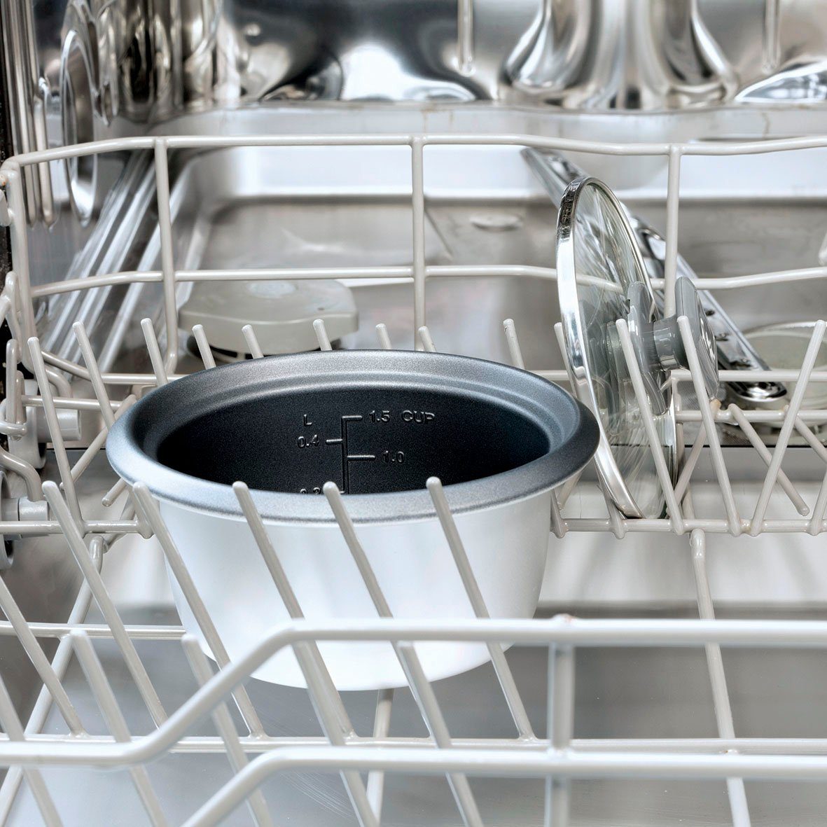 RUSSELL HOBBS Reiskocher Mini 27020-56, 200 W, 0,4 l – Warmhaltefunktion, inkl. Reislöffel & Messbecher