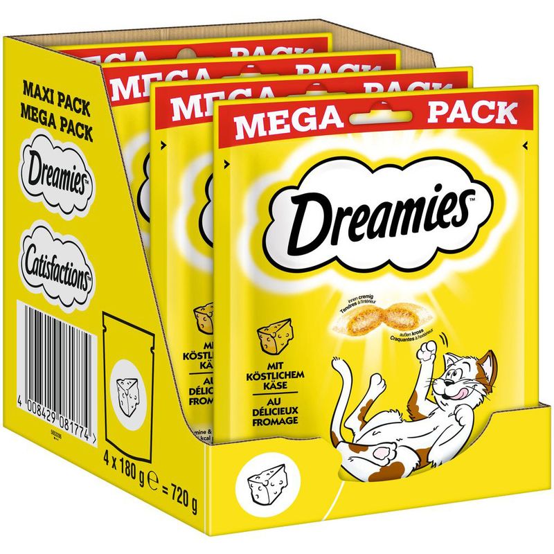 Sparpaket Dreamies Katzensnacks Mega Pack 4 x 180 g