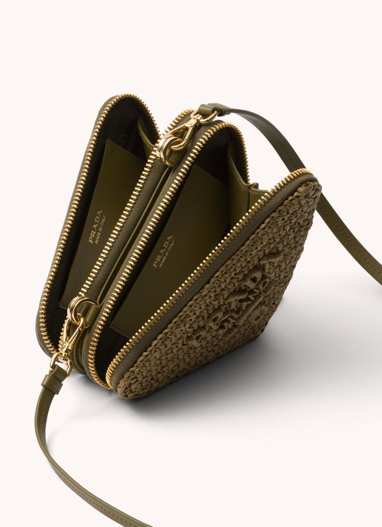 Prada Mini crossbody bag with leather details