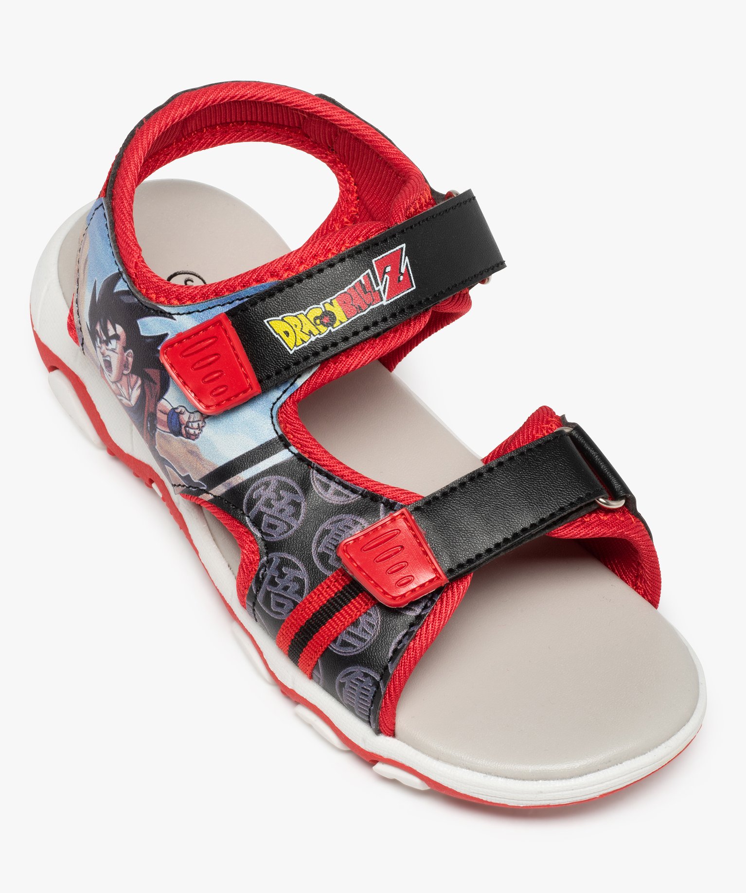 Sandales Garçon imprimées à scratchs – Dragon Ball Z rouge | GEMO
