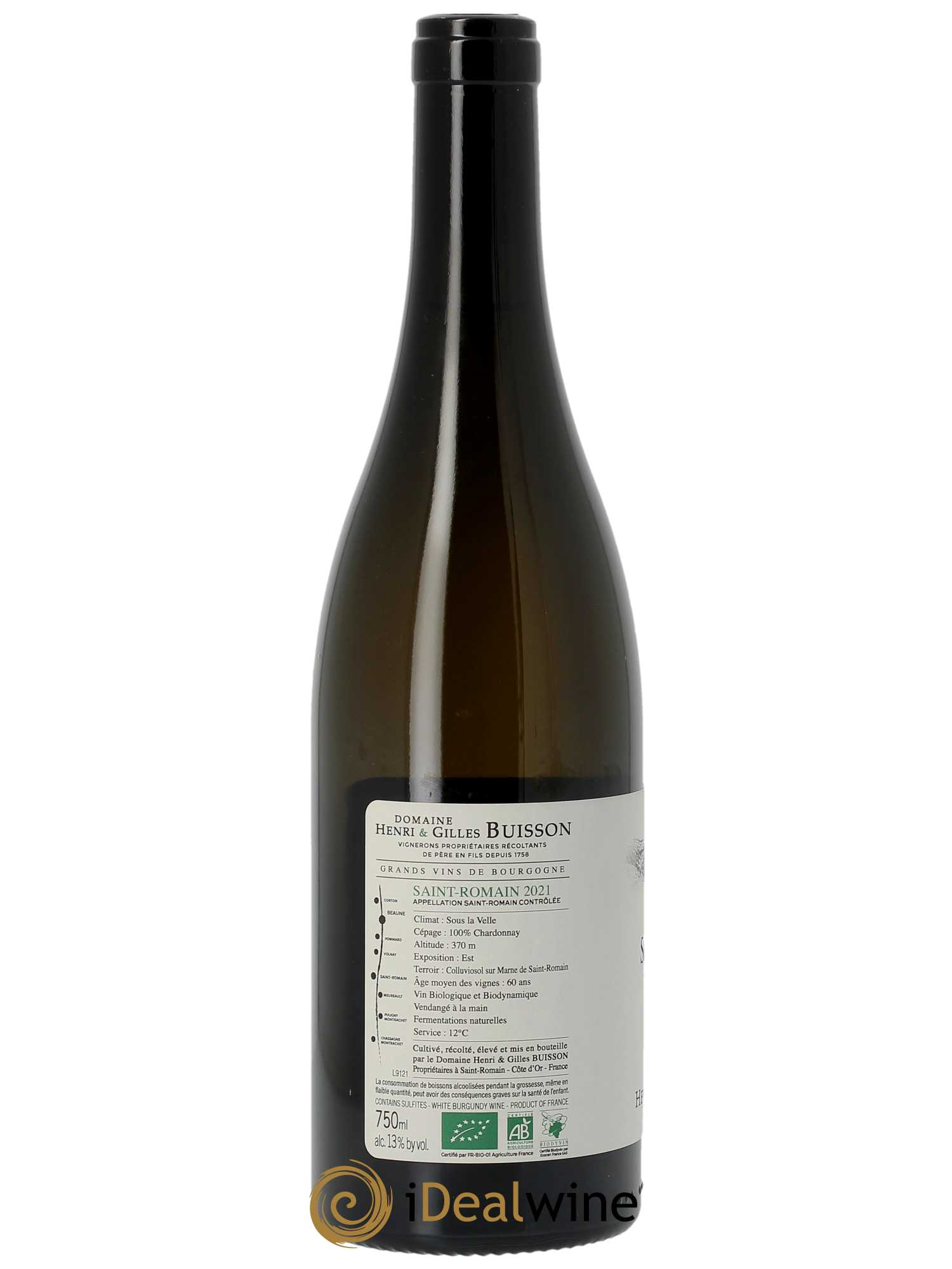Saint-Romain Sous la Velle Henri et Gilles Buisson (Domaine)  2021 - Lot de 1 Bouteille