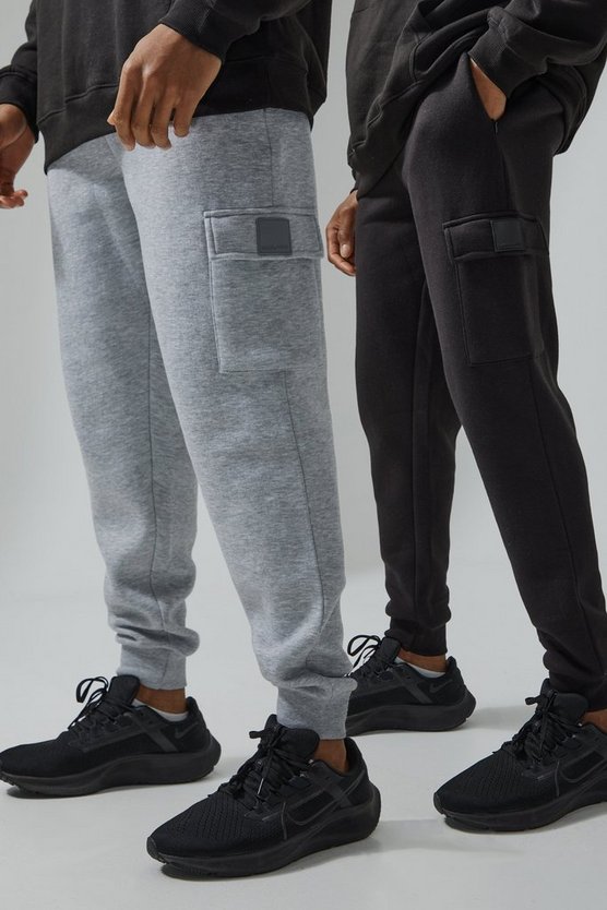 2er-Pack Man Active Cargo-Jogginghosen
