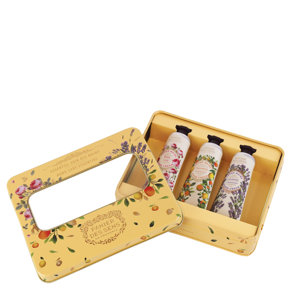 Panier des Sens Coffret Les Essentiels TIN BOX 3x Crème Mains
