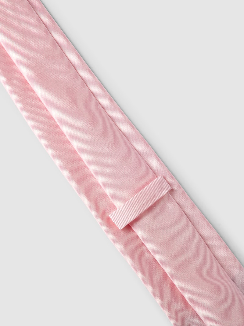 Krawatte mit Label-Patch in rosa
