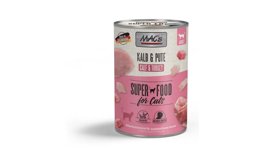 MAC's CAT Katzennassfutter Kalb & Pute 400 g