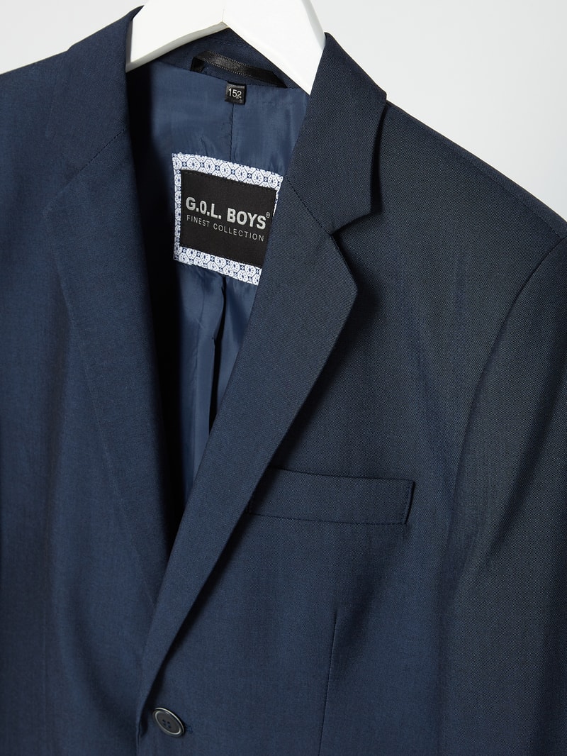 Regular Fit 2-Knopf-Sakko mit fallendem Revers in blau