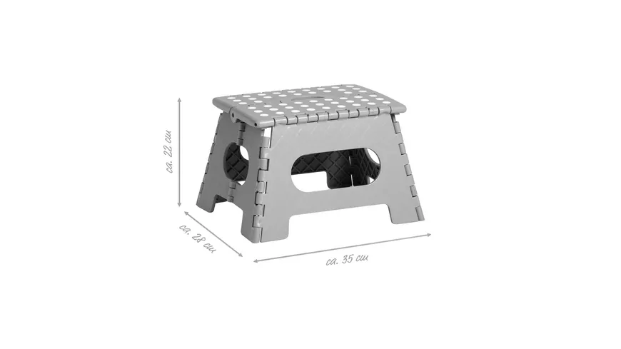 zeller Klapphocker grau