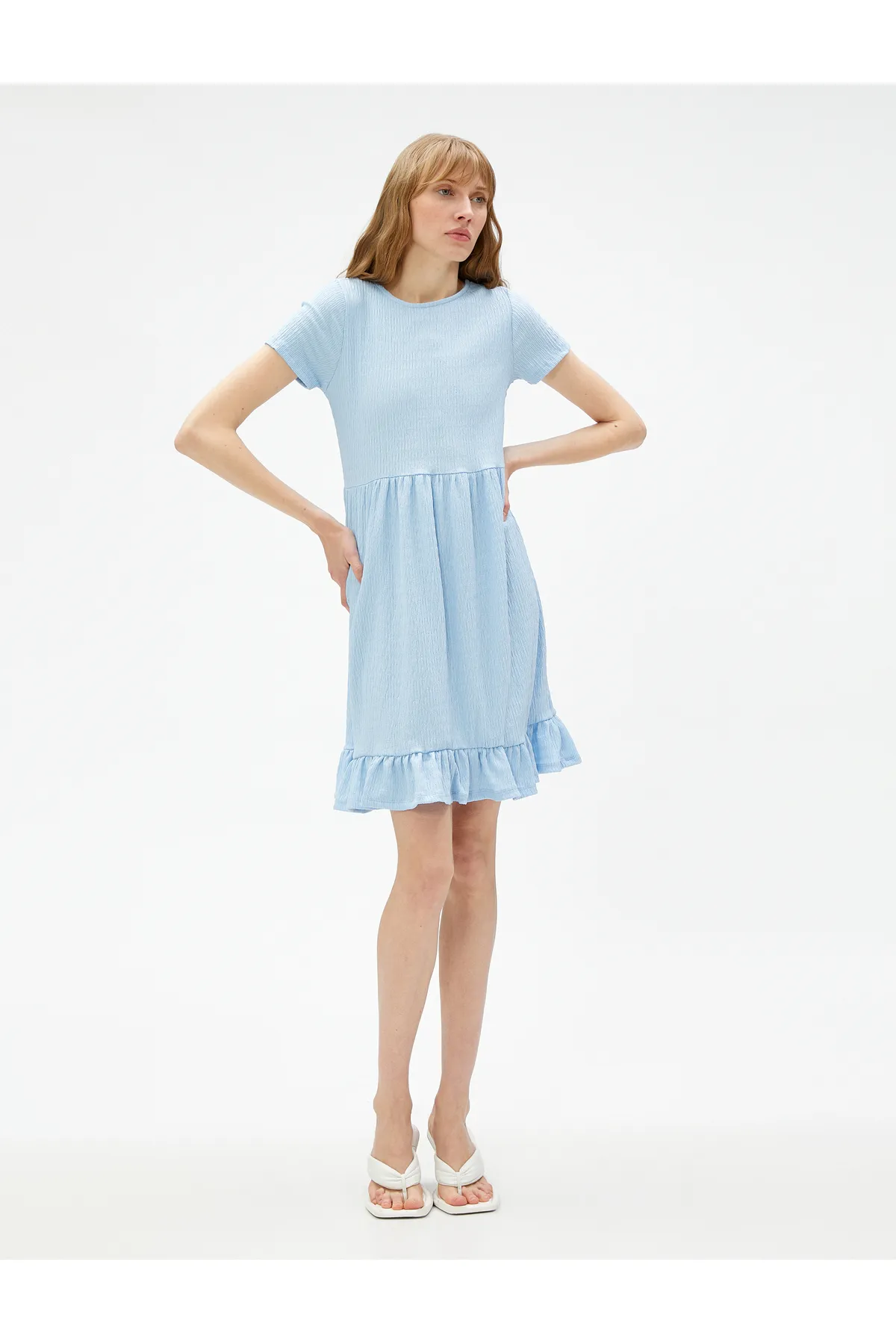 Koton  Kurzes Kleid, Robe, kurze Ärmel, Rüschen