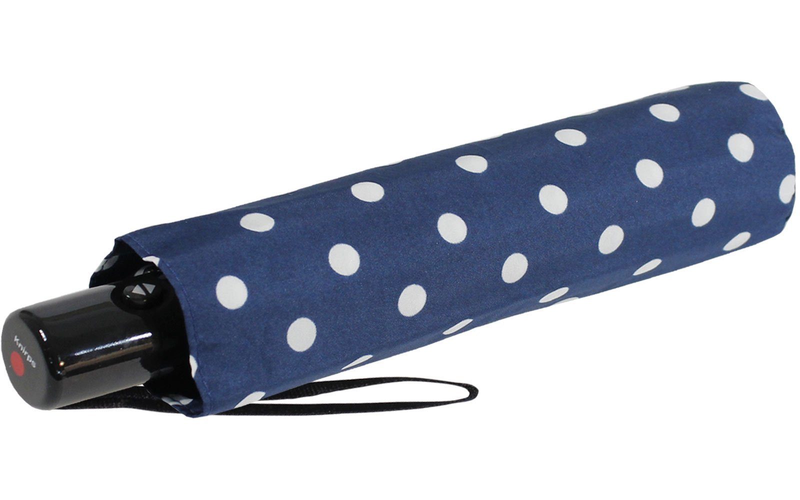 Knirps® Taschenregenschirm Slim Duomatic mit Auf-Zu-Automatik - Polka Dots, immer mit dabei, passt in jede Tasche