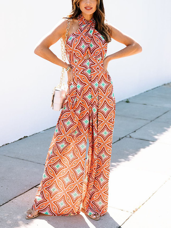 Milan Kiss Jumpsuit in Orange/ Rot günstig kaufen