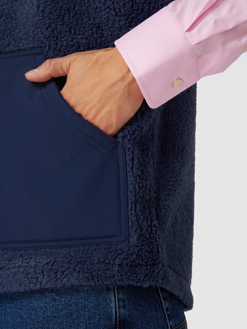 Weste mit Label-Details in marineblau