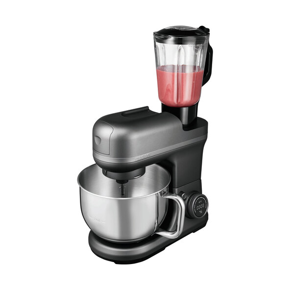 Küchenmaschine Digital, mit Eisschüssel, 4 in 1, titan (MD 18440)