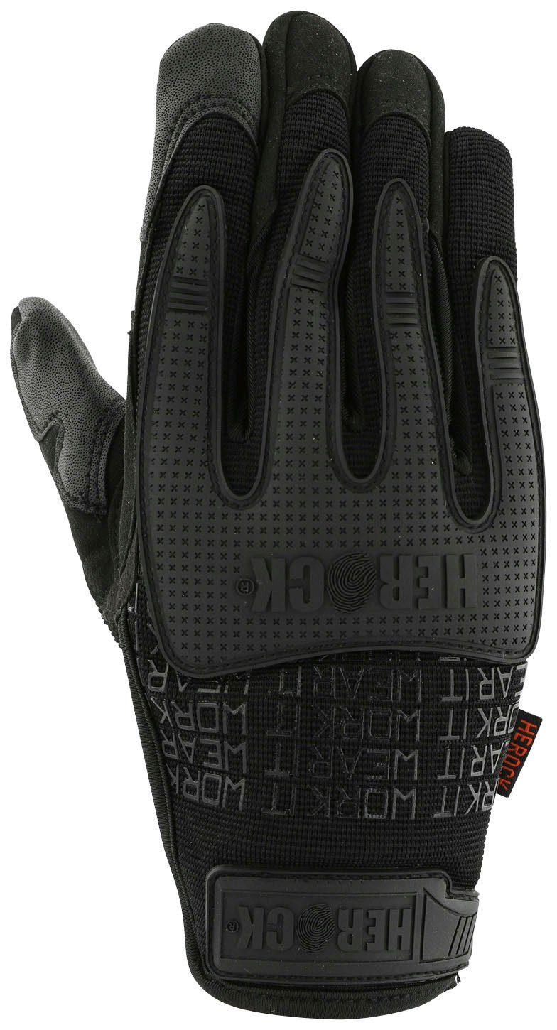 Herock Montage-Handschuhe Spartan Strapazierfähiger Stretch, Touchscreen-PU an Zeigefinger und Daumen