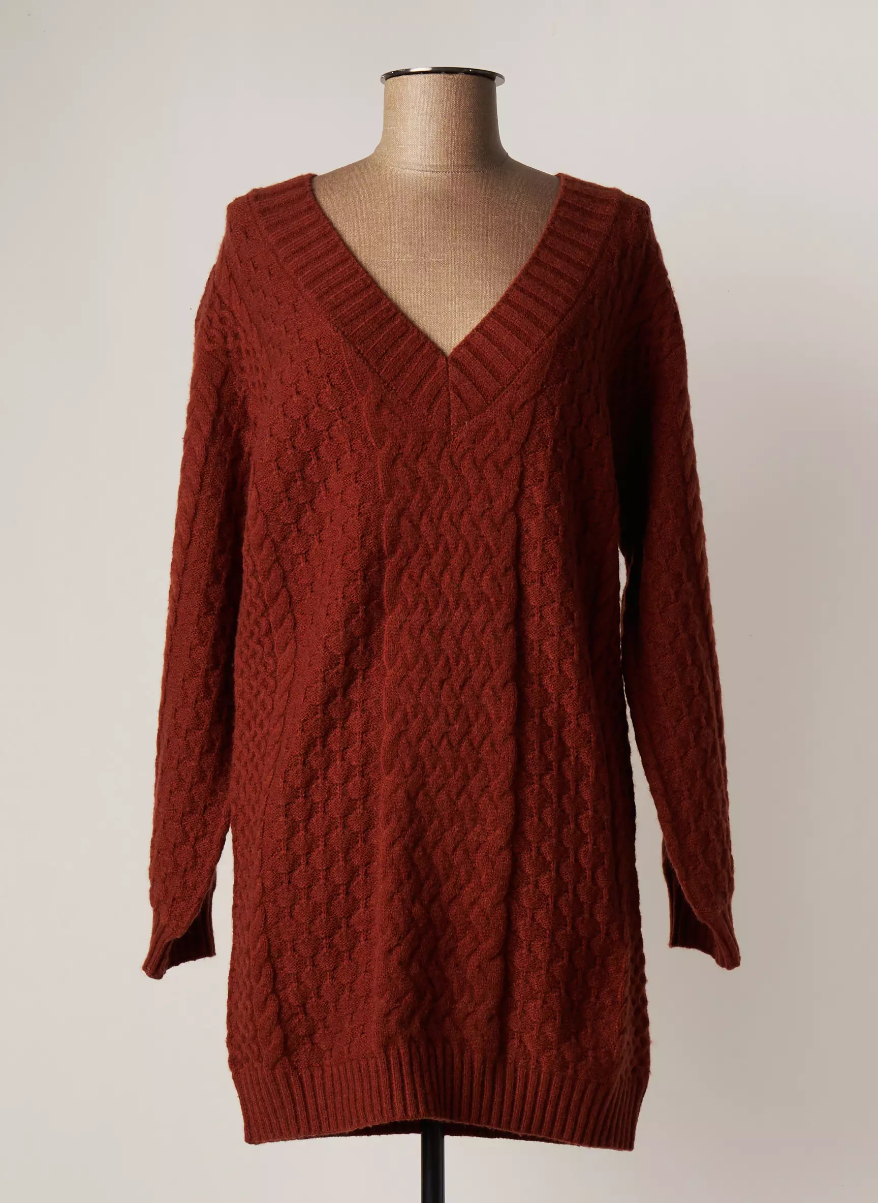 Derhy Robes Pulls Femme couleur marron