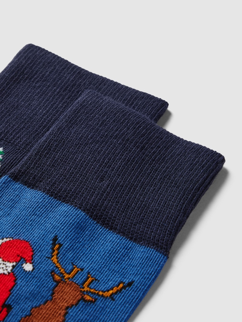 Socken aus Baumwoll-Mix im 2er-Pack in rauchblau