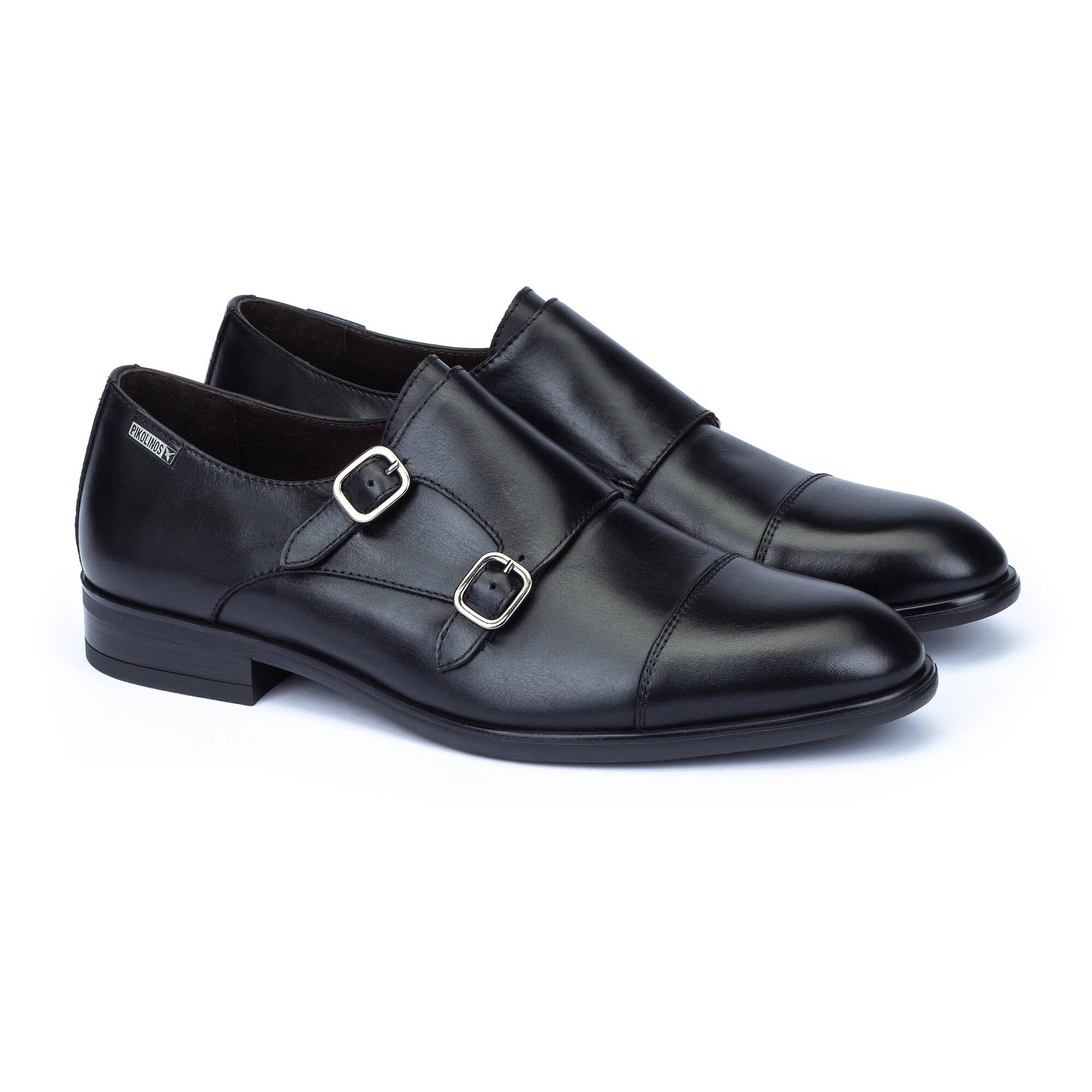 Eleganckie buty z klamrami - CZARNE