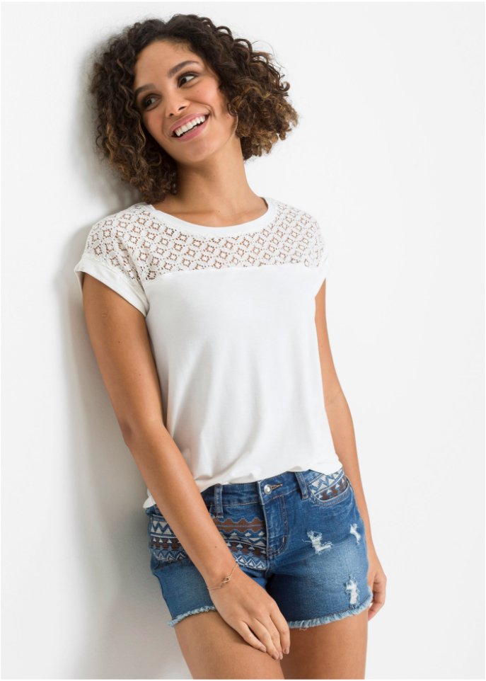 Shirt mit Spitze