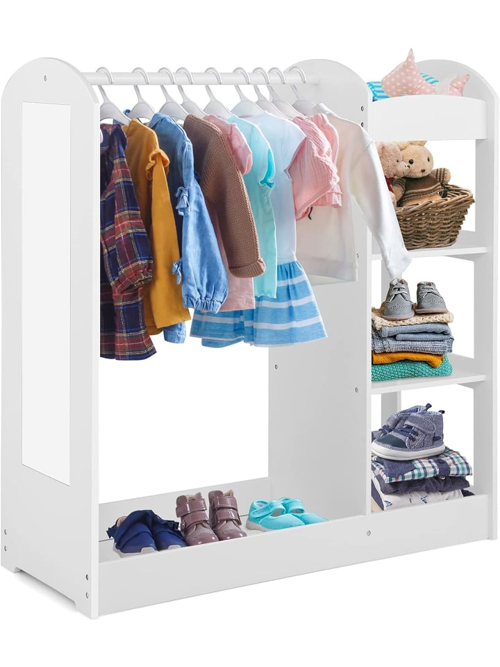 COSTWAY Kleiderschrank in Weiß günstig kaufen 94 cm