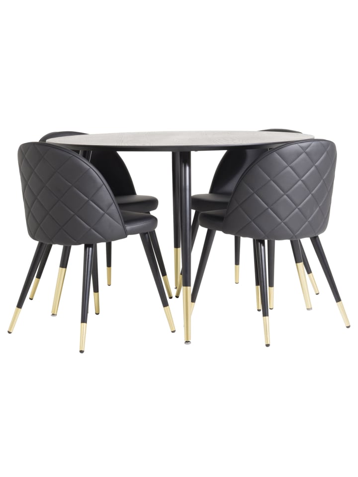 ebuy24 Essgruppe Dipp 34 Schwarz 115 x 115 cm günstig kaufen onesize