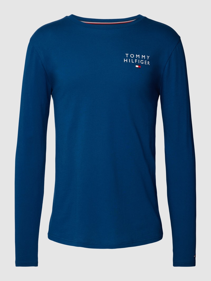 Longsleeve mit Label-Print Modell 'ORIGINAL' in blau