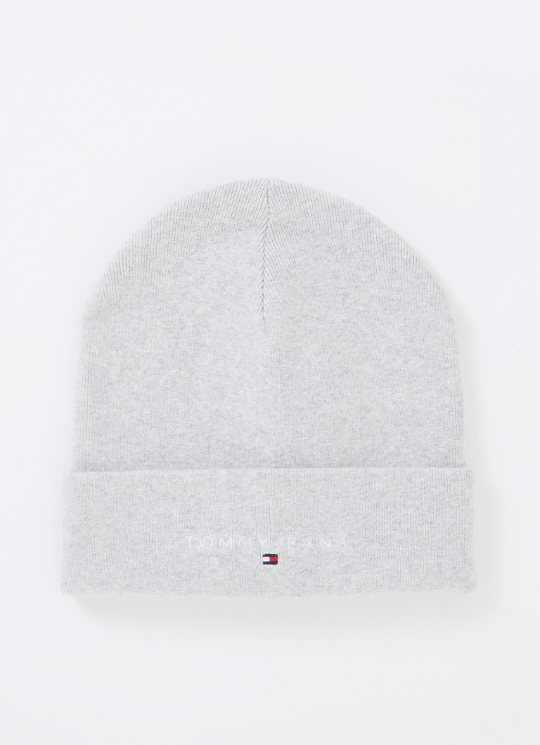 Berretto Tommy Hilfiger in cotone biologico a maglia fine con logo