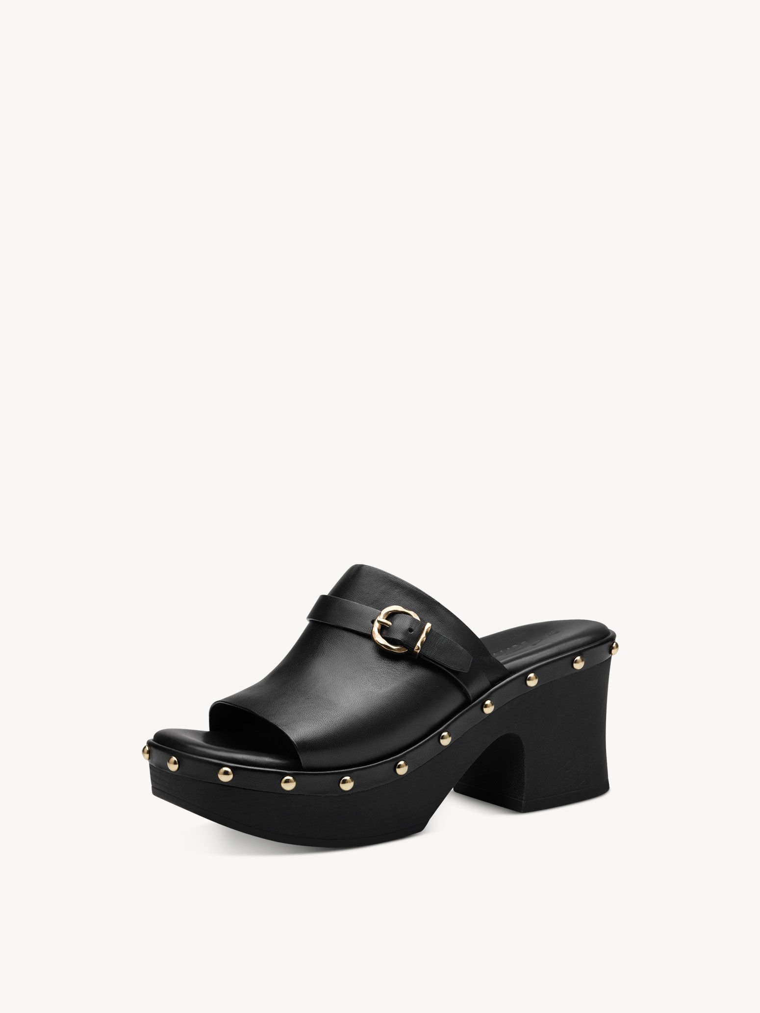 Mule en cuir - noir