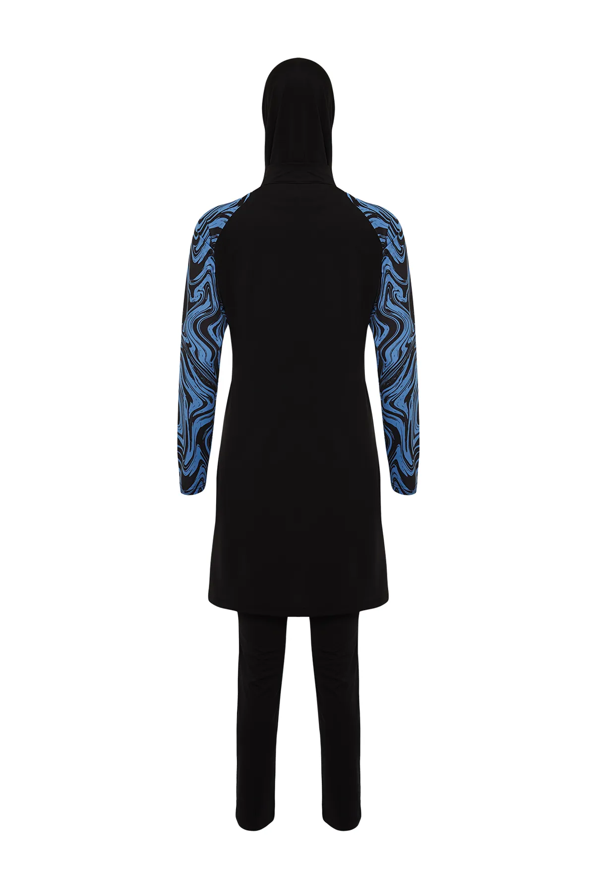 Trendyol Modest  Marineblaues, langärmliges Surf Performance 3-teiliges Badeanzug-Set TCTSS22CF0021