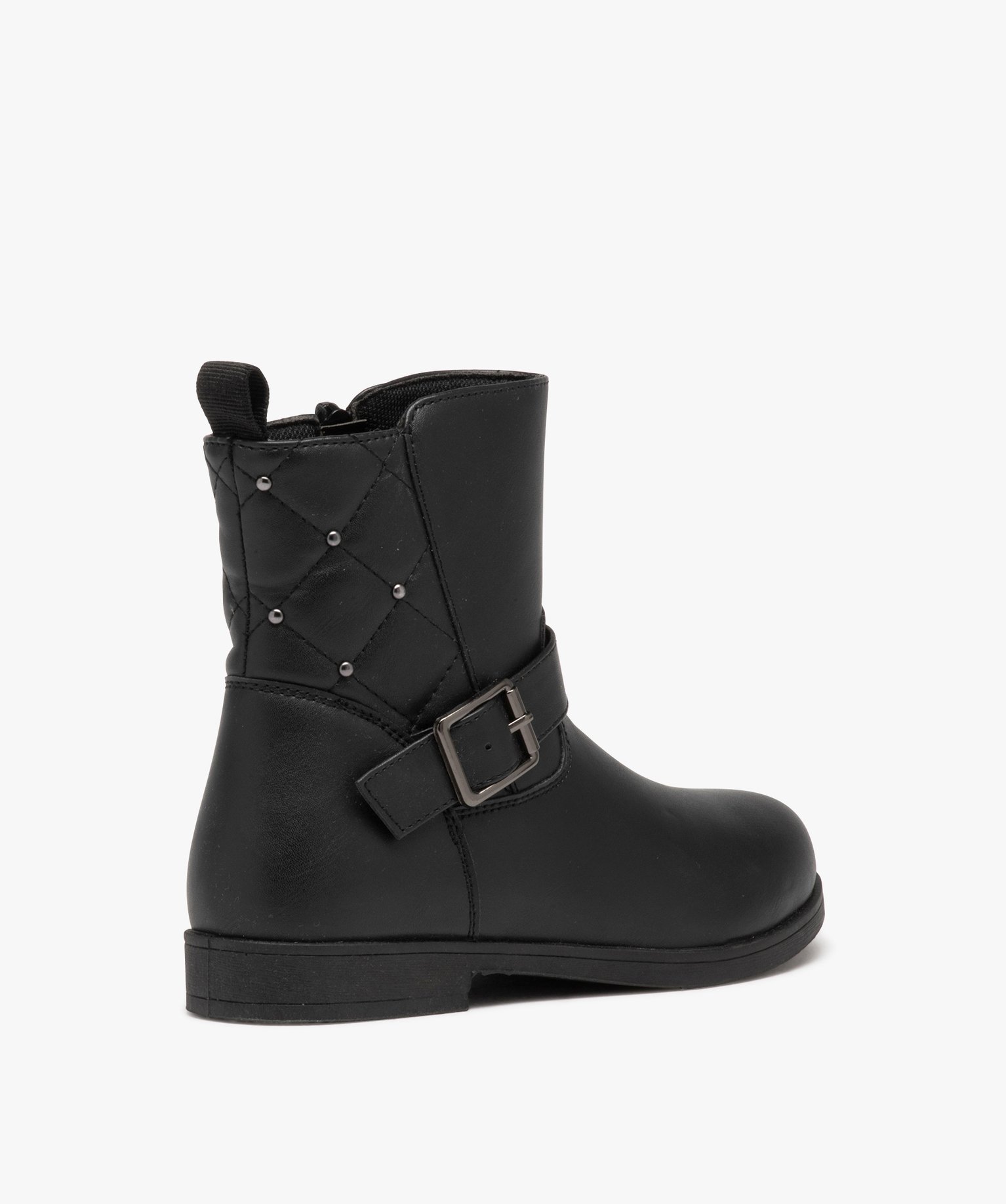Boots fille unies à boucle avec détails fantaisie