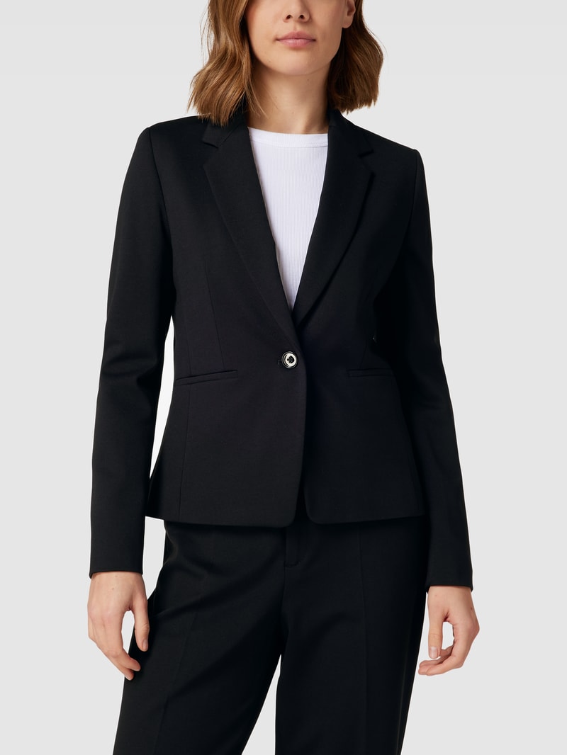 Blazer mit Reverskragen in schwarz