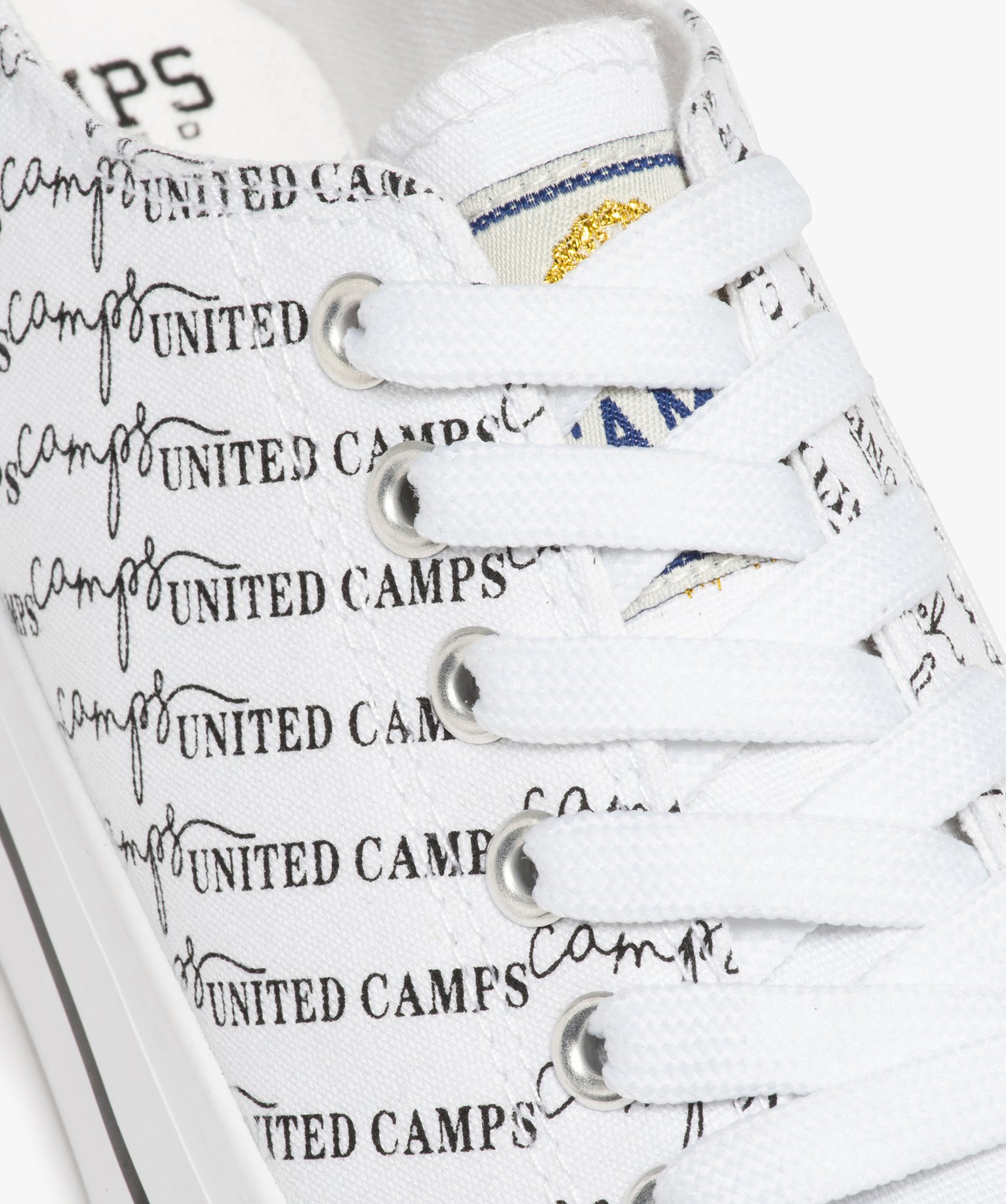 Baskets femme en toile et semelle épaisse– Camps United blanc | GEMO