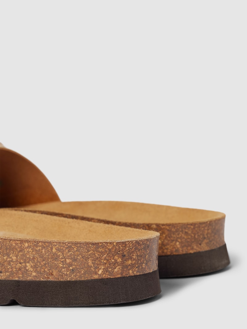 Slides im Metallic-Look Modell 'BRIONIA HIGH' in gold