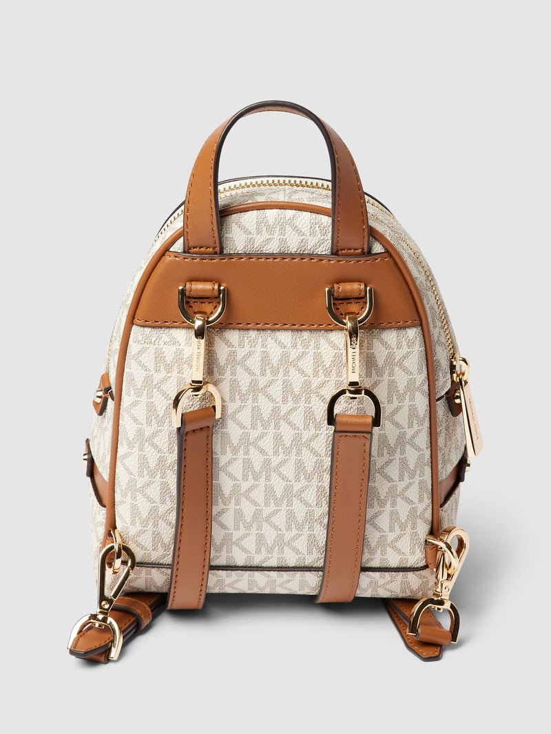 Rucksack mit Label-Applikation Modell 'RHEA' in ecru