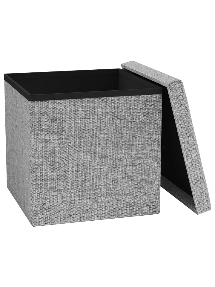 VCM  Stoff Sitztruhe Sitzbank Truhe Box Hocker Boxas in Grau günstig kaufen onesize