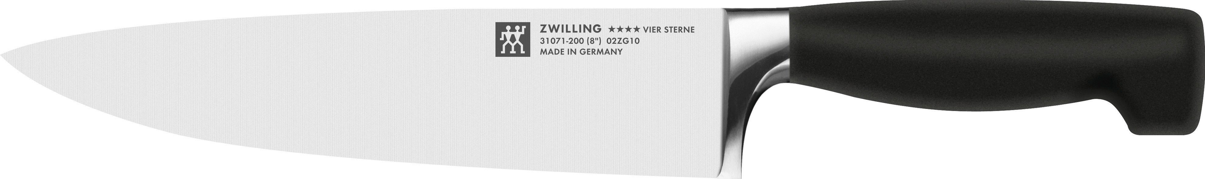 Zwilling Messerblock Vier Sterne 7-tlg., Made in Germany, Messer und Schere aus rostfreiem Spezialstahl