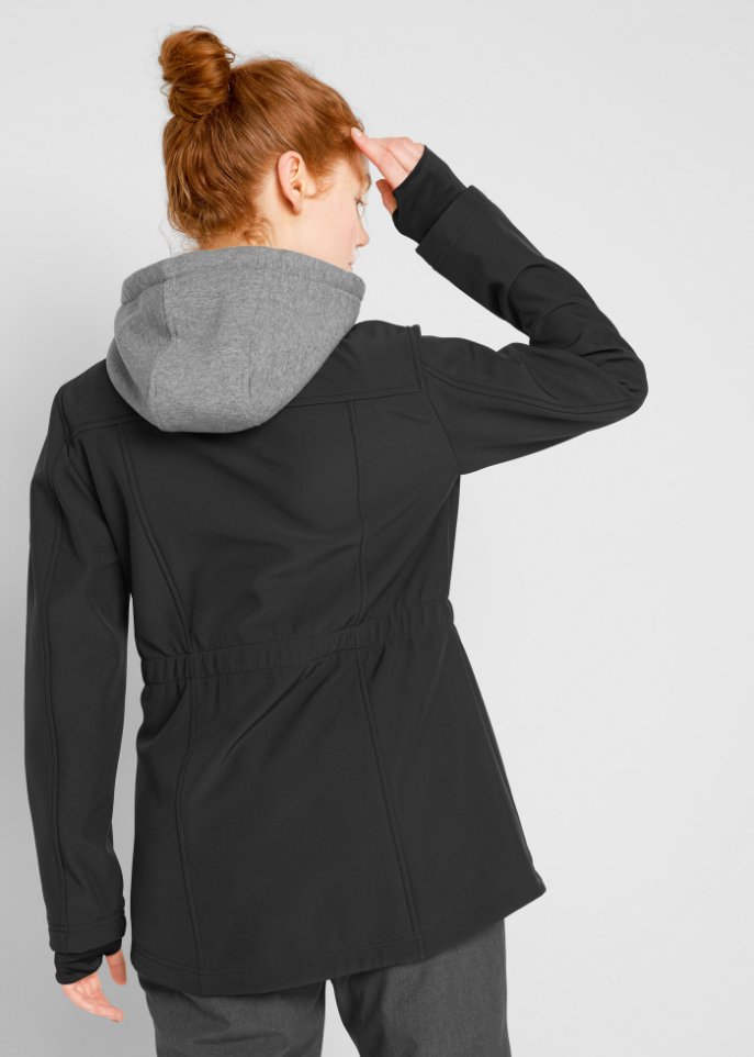 Softshell-Longjacke, 2 in 1-Optik