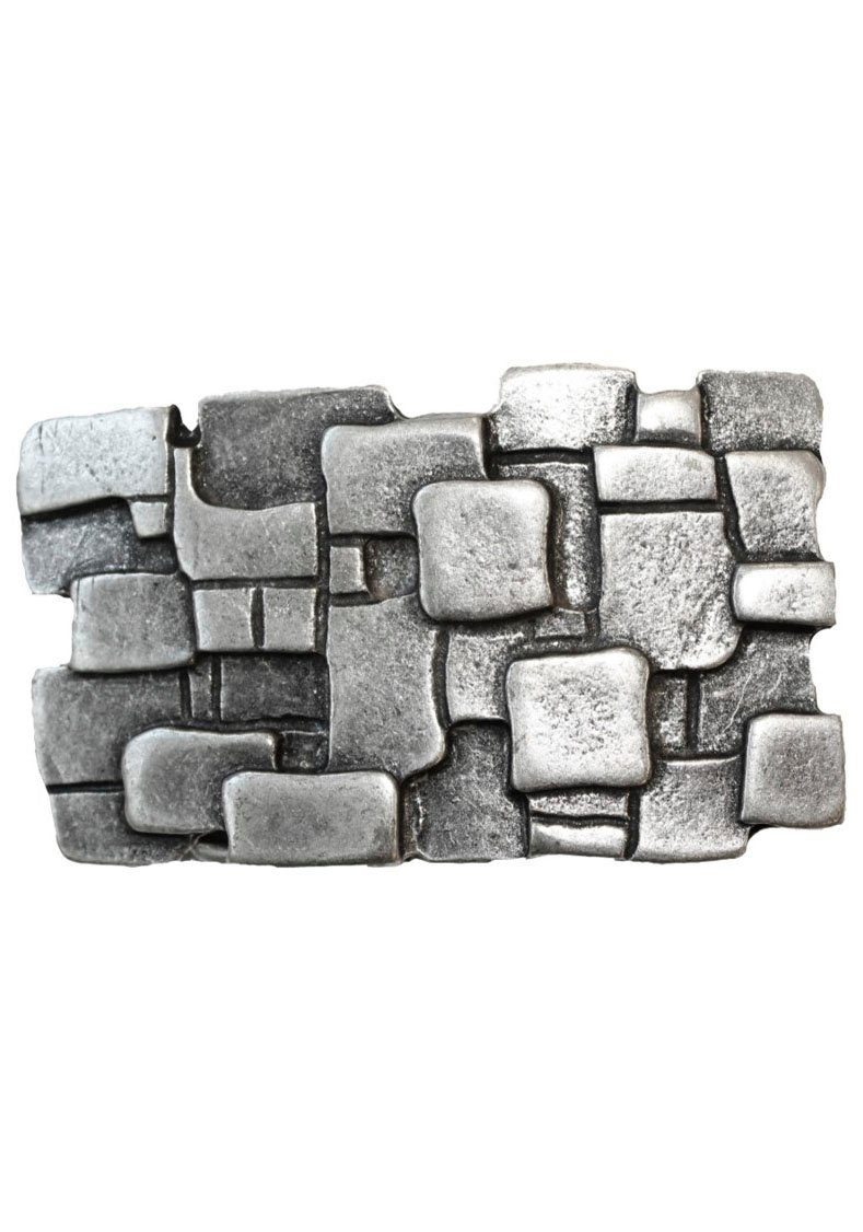 RETTUNGSRING by showroom 019° Gürtelschnalle Wechselschnalle Steinmuster Silber