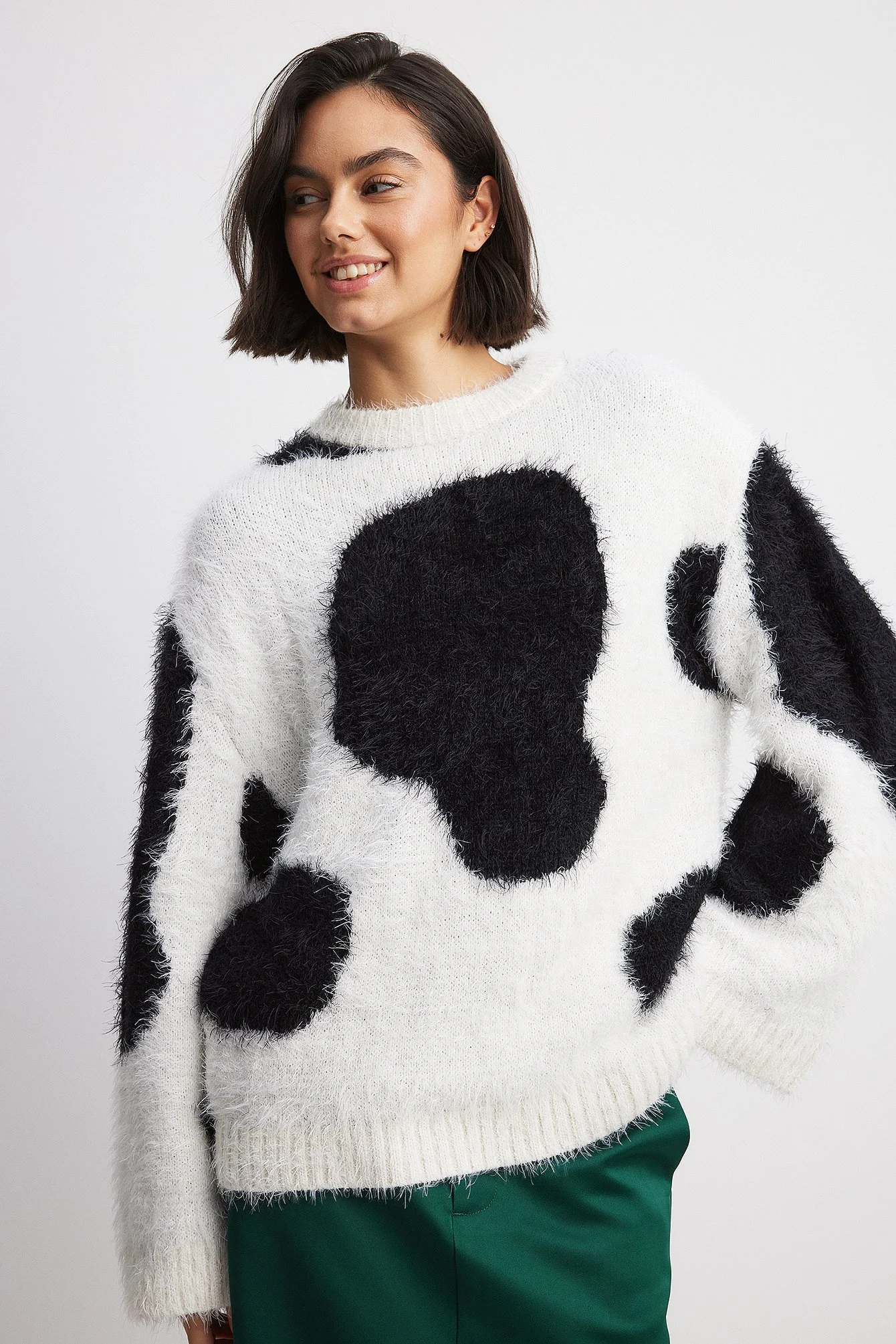 Oversize-Strickpullover mit Rundhalsausschnitt