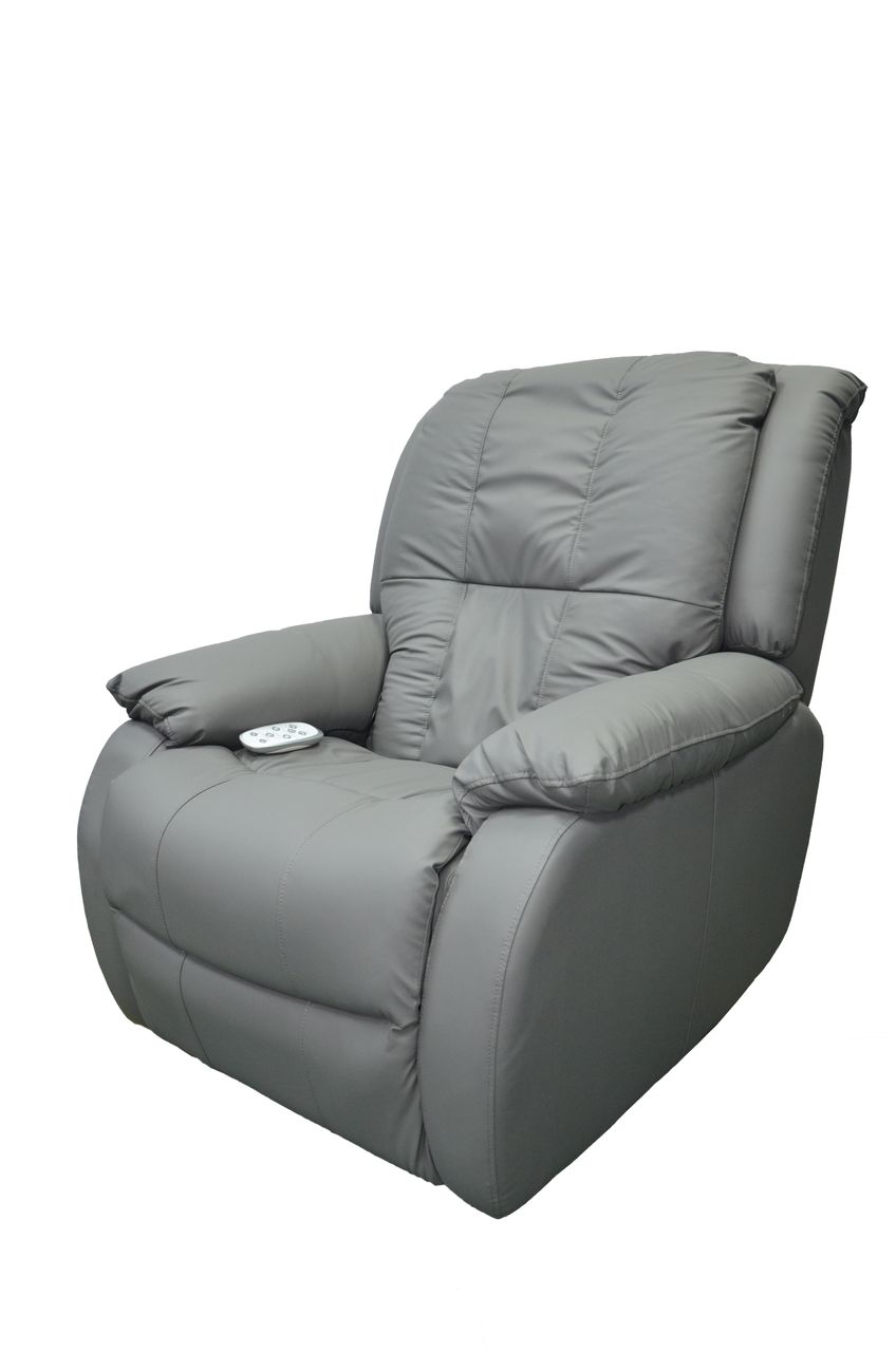 Happy Home Elektrischer Massagesessel mit autom. Rücken- und Beinanhebung & 3D-Mechanismus HWP73-GRA grau