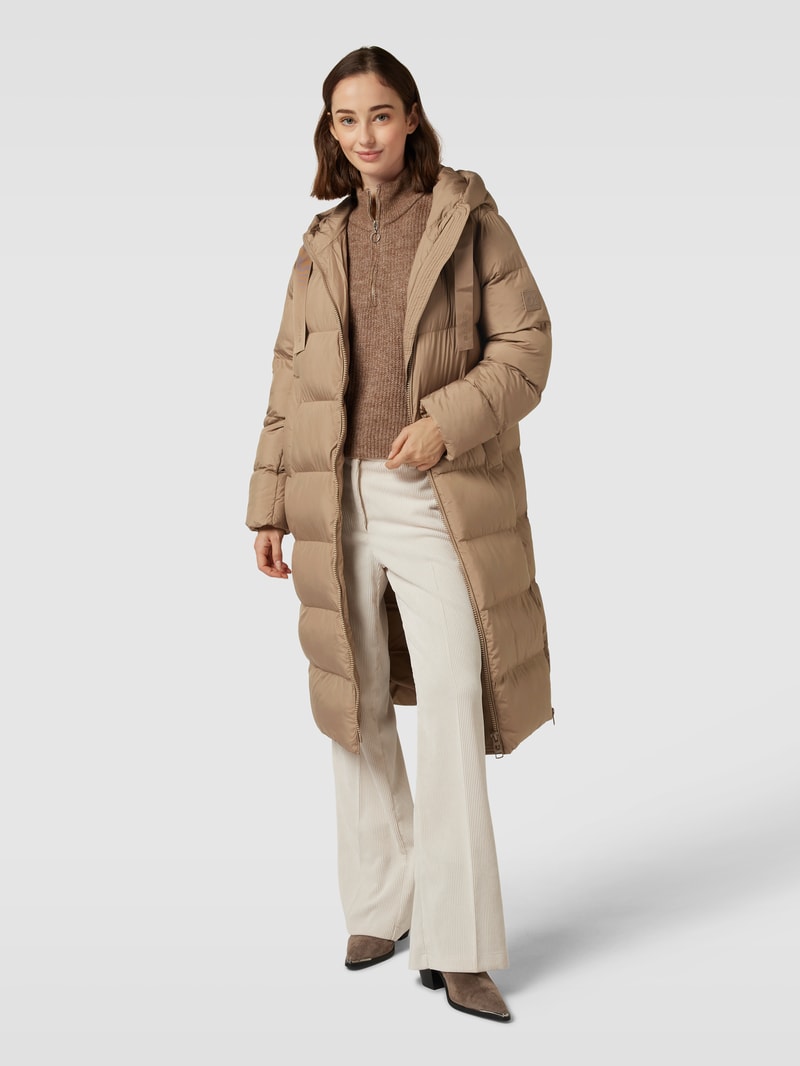 Steppmantel mit Label-Detail Modell 'Habine' in camel