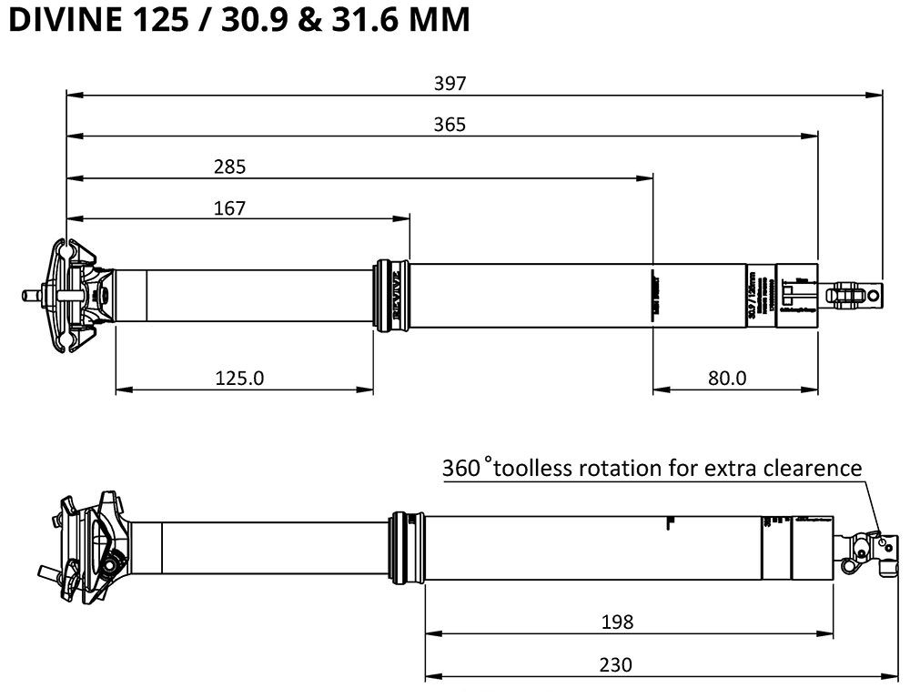 BikeYoke Divine 30,9 Vario-Sattelstütze kaufen | Bike-Discount