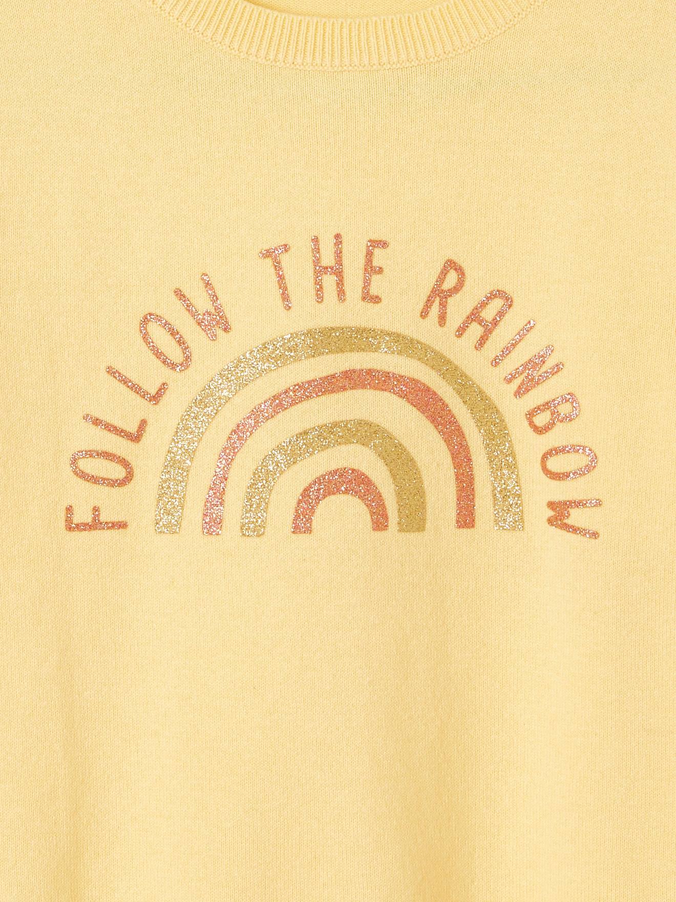 Pull Basics à message détails irisés fille framboise